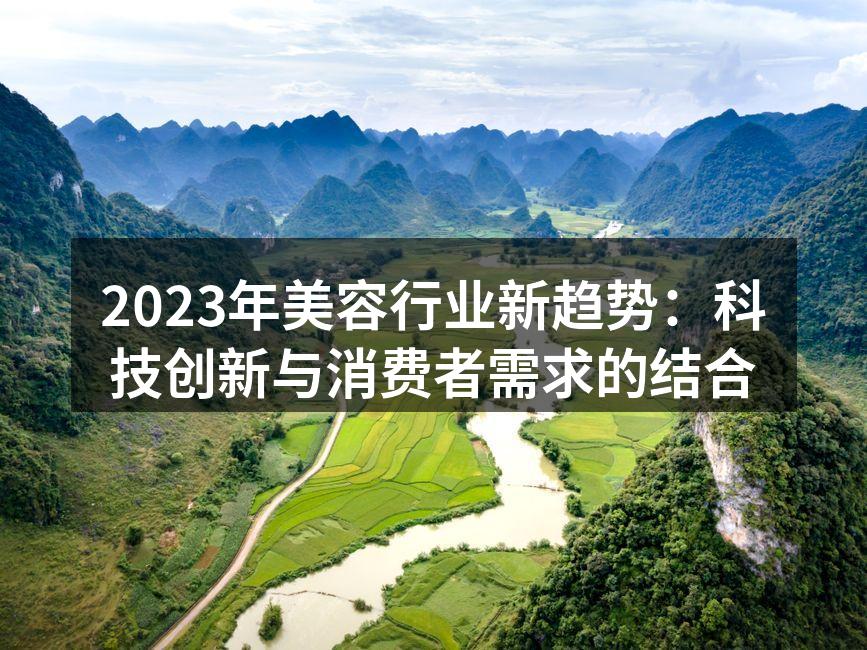 2023年美容行业新趋势：科技创新与消费