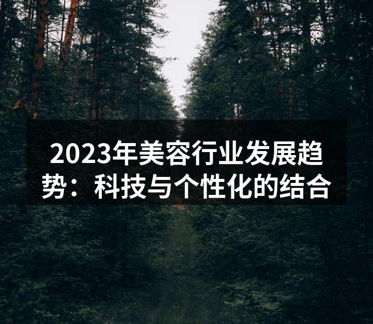 2023年美容行业发展趋势：科技与个性化